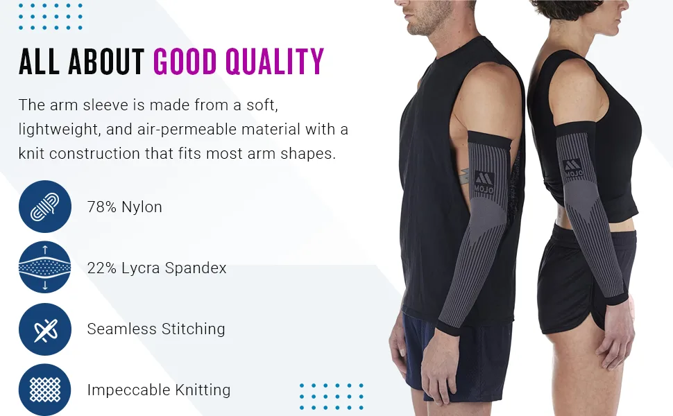 Mojo Compression Socks - Extra Wide Plus Size 5XL - Lymphedema Compression Sleeves For Arms Women & Men 20-30mmHg - Black  XXXXX-Large 5X-Large - Compression Sleeve, Compression Arm sleeve, Sleeve Compression Socks