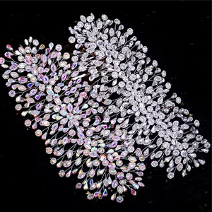 GAODESI Wedding Headband Bridal Hair Pieces Rhinestone Hair Accessories for Brides(Silver) - wedding headband