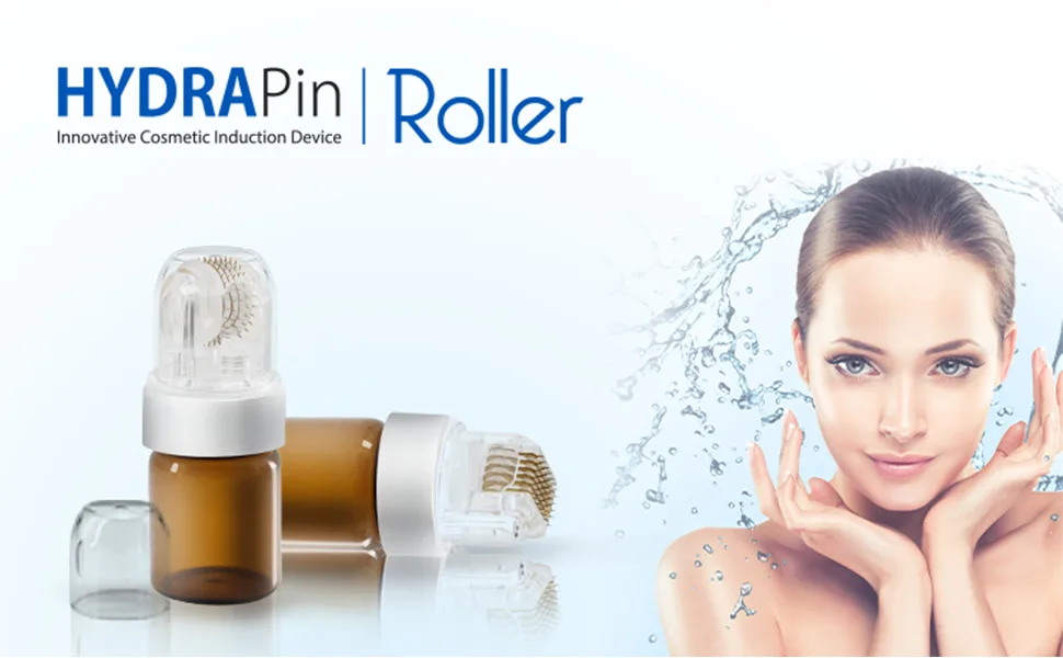 Hydra Roller Microneedle Derma Roller Hydra Stamp Serum Applicator 2 In 1 Kit - Cosmetic Microneedling Tool - Titanium Micro Needle With 2 Empty Ampule Bottles Roller0.5 - product information 1