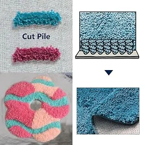 GBgeffy Tufting Gun  Tufting Gun Kit Cut Pile Loop Pile 2 in 1 Dual-Use Tufting Gun Rug Gun Rug Tufting Gun High Speed Carpet Tufting Gun 5-45 Stitches/Sec(Adjustable) 7-19mm Pile Height (Adjustable) Blue - Cut Pile Tufting