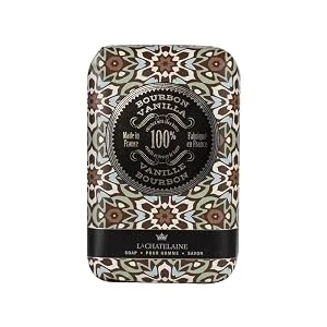 La Chatelaine Shea Butter Bar Soap| Natural and Organic |Triple Milled | Made in France | Large (Deep Blue Sea) - hand soap, bar soap, shea butter, bourbon vanilla, gift for dad, gift set, cleansing nourishing