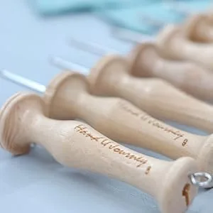 HAND U JOURNEY 7 Sizes Wooden Handle Punch Needle Rug Hooking Tool Complete Set Complete Needle Set - Punch needle set