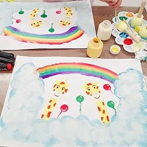 20 pcs Round Sponges Brush Set  4 Sizes Paint Tools for Kids - Round Sponges Brush Set