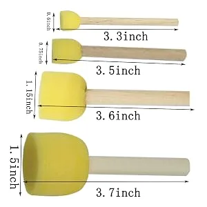 20 pcs Round Sponges Brush Set  4 Sizes Paint Tools for Kids - Round Sponges Brush Set