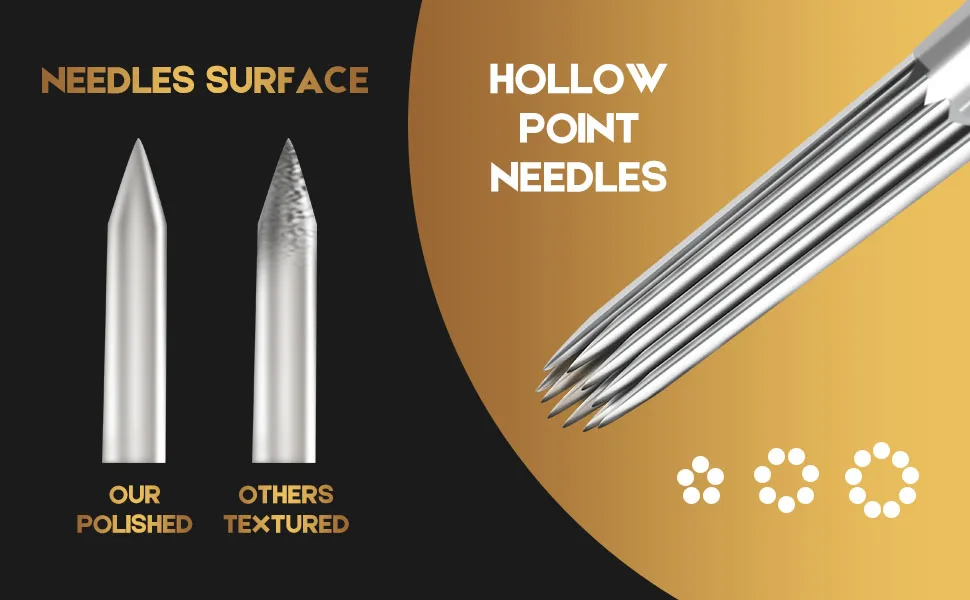Jconly 40pcs 0.35mm Needles Mixed 1207RM 1209RM 1211RM 1213RM 5/7/9/11 M1 - 026-3