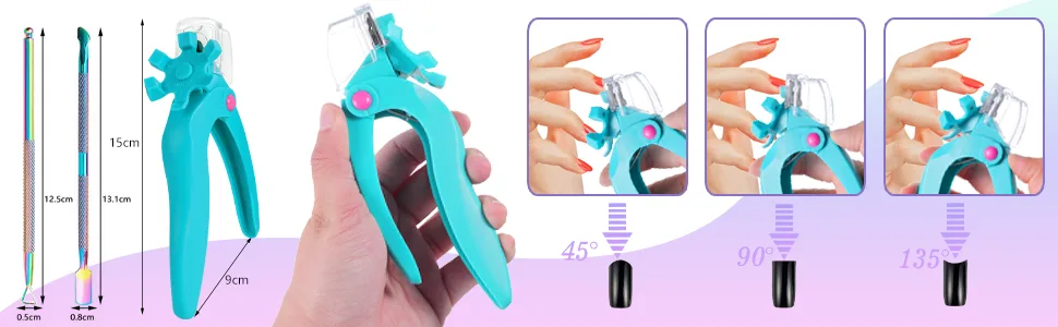 3 in 1 Adjustable Acrylic Nail Clipper for Acrylic Nails  Nail Tip Cutters for Nail Tips with Cuticle Pusher Peeler Nail Art Tools Manicure Home DIY Use (Black) - product information 19
