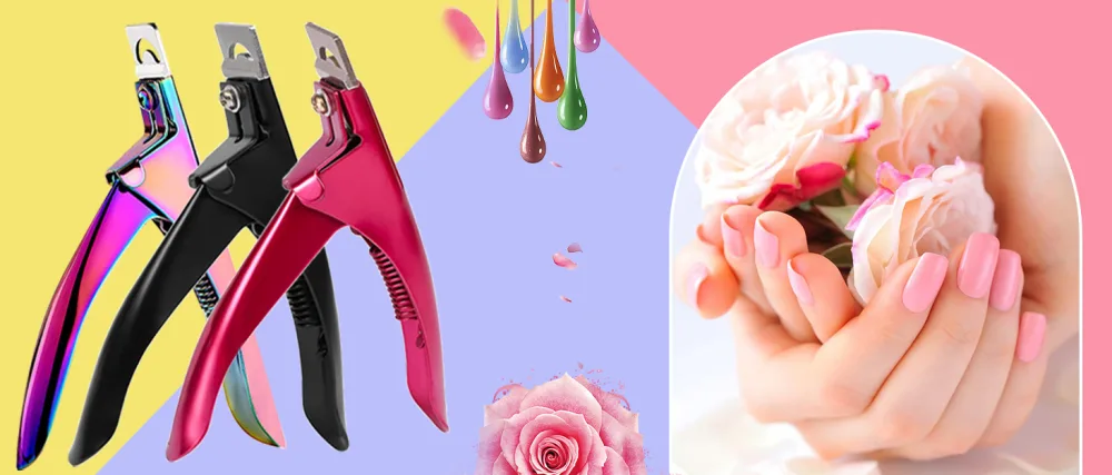3 in 1 Adjustable Acrylic Nail Clipper for Acrylic Nails  Nail Tip Cutters for Nail Tips with Cuticle Pusher Peeler Nail Art Tools Manicure Home DIY Use (Black) - Professional Acrylic False Nail Clippers