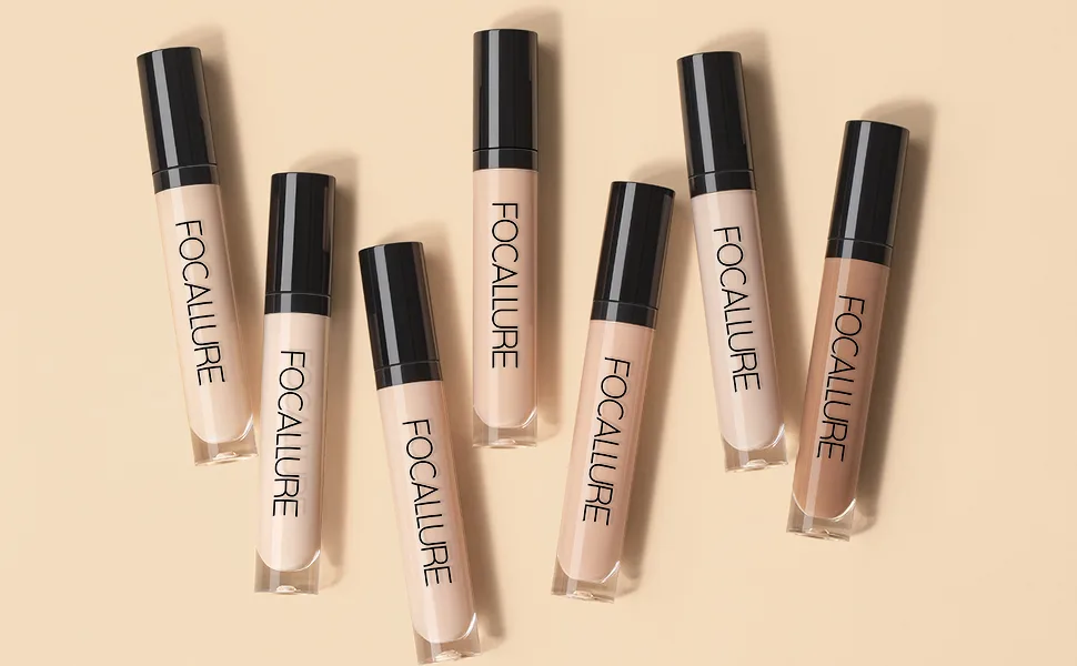 FOCALLURE 2PCS Matte Concealer Makeup Full Coverage Concealer and Corrector Waterproof Long Lasting Liquid Concealer for Under Eye Dark Circles Light Cream 0.42 Fl Oz 2 Light Cream - under eye concealer concealer for dark circles body coverage perfector under eye corrector