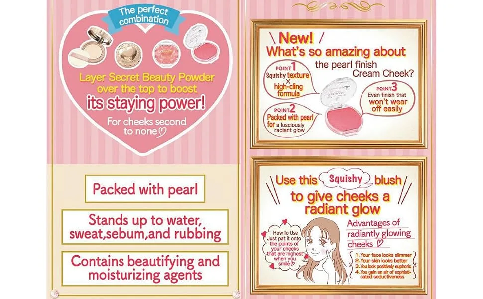 CANMAKE Cream Cheek Pearl Type P01 Peach Dazzle - cm cheek