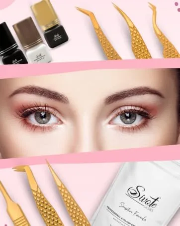 SIVOTE Lash Mirror for Eyelash Extensions UPGRADED DESIGN  Pink - SIVOTE eyelash extension supplies