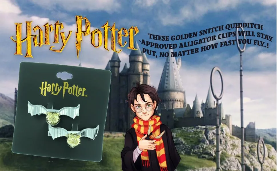 Harry Potter Quidditch Golden Snitch Hair Clips Accessories - Harry Potter Banner