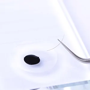 Crystal Glass False Lashes Adhesive Glue Pallet Holder for Eyelash Extensions  5.9'' x 3.9'' x 0.2'' - Beauty Tools