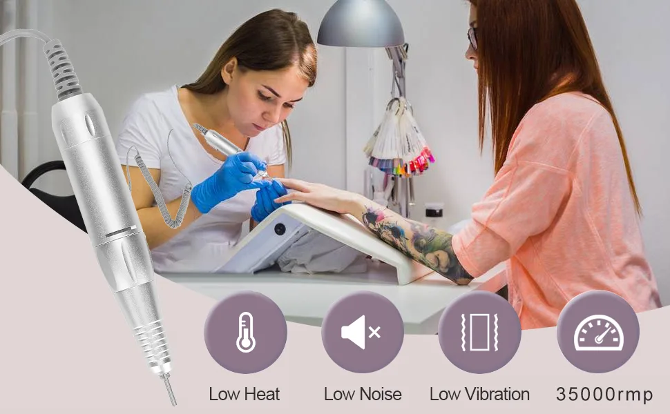 Nail Art Drill Handpiece Nail Drill Handle Machine Electric Acrylic Gel Nail Polishing Sanding Replacement Nail Drill Handle  Manicure Pedicure Drill File - product information 20