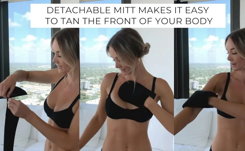 TANDAY Back & Body Self-Tanning Mitt | Washable & Reusable Lotion Applicator - self tan mitt