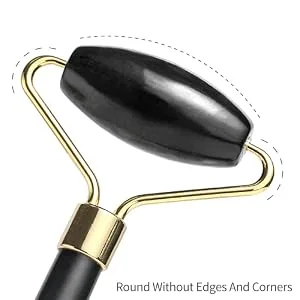 BS-MALL Jade Roller & Gua Sha Scraping Board Anti Aging Black Obsidian Face Roller Massager   Applicator for Face  Neck and Body Muscle Face Roller Massage Tool - product information 29