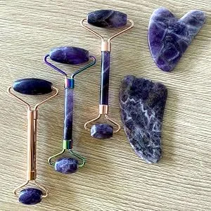 Amethyst Gua Sha for SPA and Physical Therapy and Anti-Aging Health and Skin Care Tools (Amethyst) - product information 3