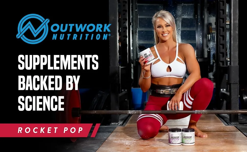 Outwork Nutrition Pre-Workout Supplement with Nootropics - Energy & Mental Focus for Better Workouts - Backed by Science (Rocket Pop  226 Grams) - outwork nutrition layne norton preworkout pre workout shakes supplements