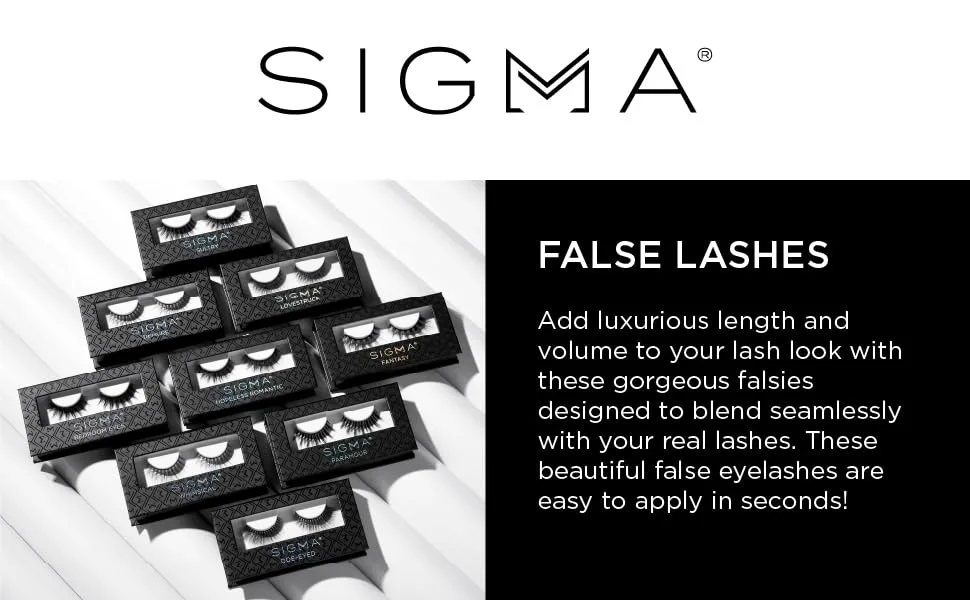 Sigma Beauty False Lashes - Doe-eyed - false lashes, sigma beauty, gorgeous falsies, blends seamlessly with real lashes, easy to apply