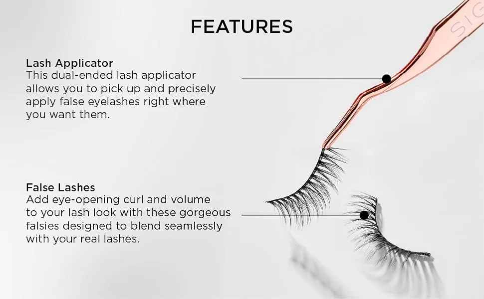 Sigma Beauty False Lashes - Doe-eyed - Lash applicator, dual-ended lash applicator, false lashes, curl, volume to your lash look