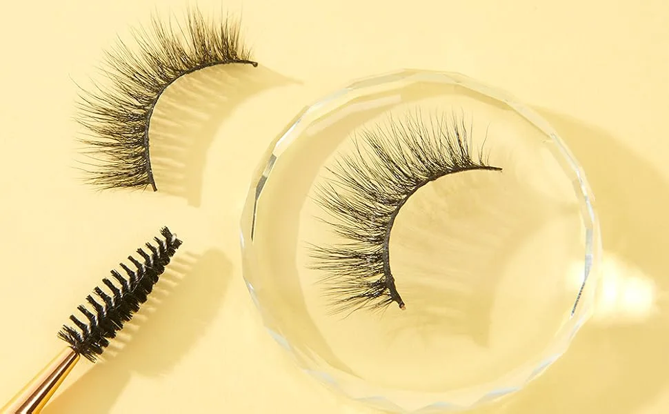 Arison 3D Mink Lashes Natural Wispy False Lashes Fake Mink Eyelashes Fluffy 3D Long Real Lashes Bulk for Women Makeup B12 - product information 2