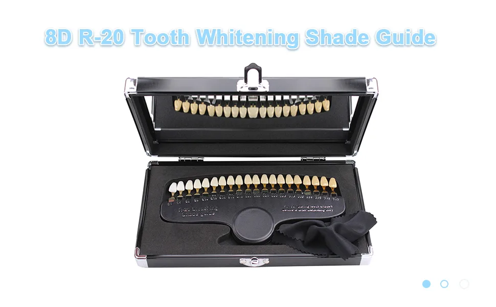 20 Dental Tooth Whitening Shade Guide with Mirror for Dentist Tracking Teeth Whitening Course  Tooth Shade Guide with 20 Colors - product information 1