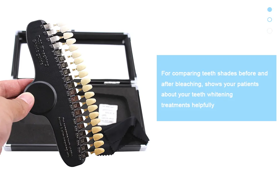 20 Dental Tooth Whitening Shade Guide with Mirror for Dentist Tracking Teeth Whitening Course  Tooth Shade Guide with 20 Colors - product information 2