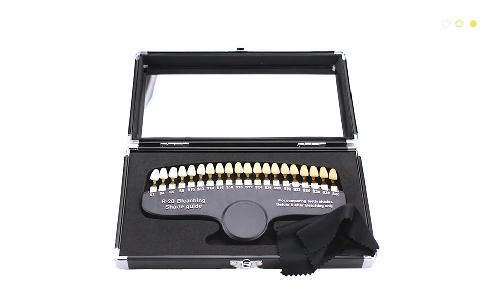 20 Dental Tooth Whitening Shade Guide with Mirror for Dentist Tracking Teeth Whitening Course  Tooth Shade Guide with 20 Colors - product information 3