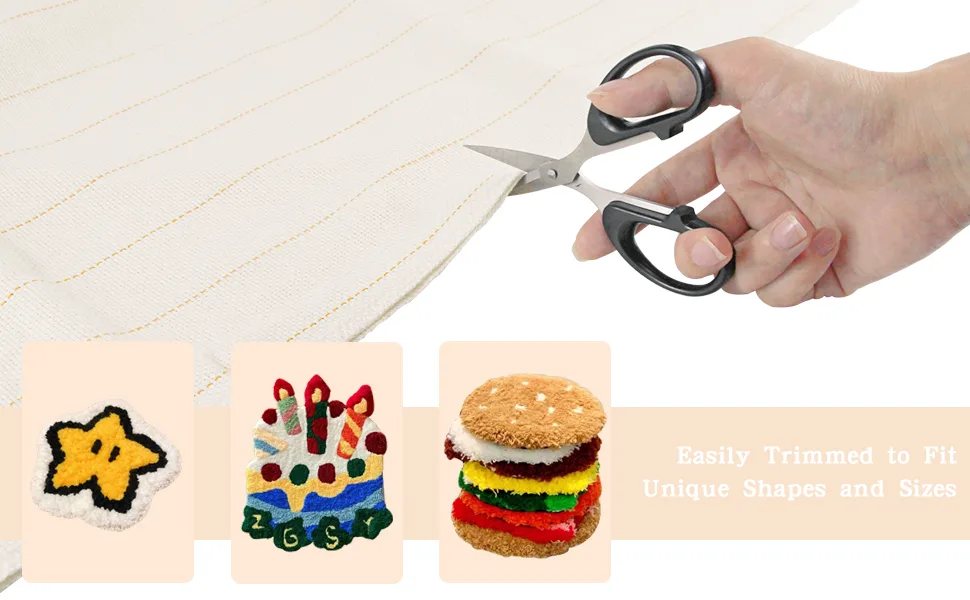 Primary Tufting Cloth with Marked Lines Rug Backing Fabric Monks Cloth for Cut/Loop Pile Tufting Gun  Punch Needle (82.7x78.7in) 82.7x78.7 IN - product information 15