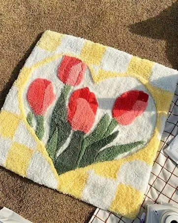Primary Tufting Cloth with Marked Lines Rug Backing Fabric Monks Cloth for Cut/Loop Pile Tufting Gun  Punch Needle (82.7x78.7in) 82.7x78.7 IN - product information 8