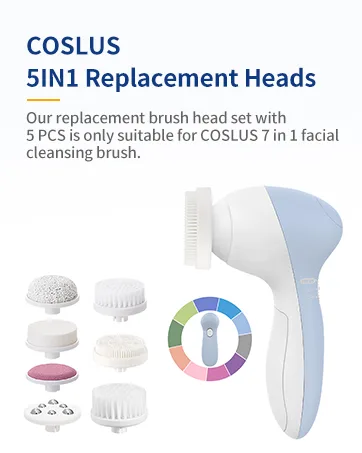 Only Compatible with COSLUS 7IN1 JBK-D Face Cleansing Brush Replacement Heads 5 PCS - brush