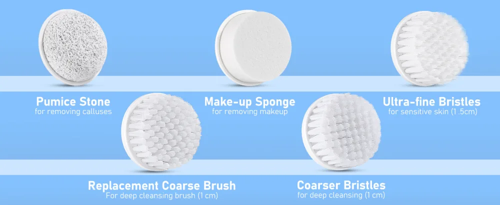 Only Compatible with COSLUS 7IN1 JBK-D Face Cleansing Brush Replacement Heads 5 PCS - brush