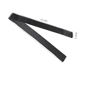 AllMatchWigs 2pcs Edge control soft satin headband 2.4inch width hair wrap bands 20 color choice (black) - band size