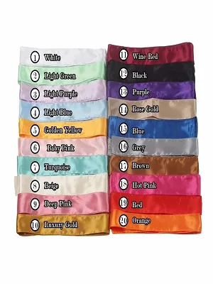 AllMatchWigs 2pcs Edge control soft satin headband 2.4inch width hair wrap bands 20 color choice (black) - headbands