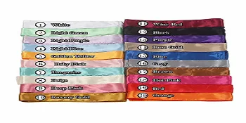 AllMatchWigs 2pcs Edge control soft satin headband 2.4inch width hair wrap bands 20 color choice (black) - headbands