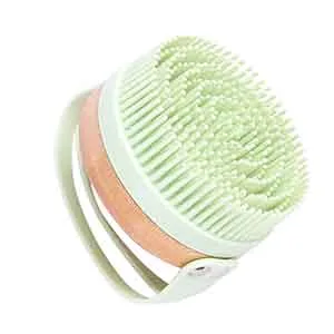 AEIOU Body Brush  Bamboo Back Scrubber for Show  Soft Brush with Loop Handle  Cellulite Treatment  Lymphatic Drainage(Pink) - brush