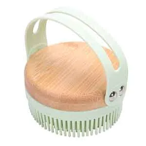 AEIOU Body Brush  Bamboo Back Scrubber for Show  Soft Brush with Loop Handle  Cellulite Treatment  Lymphatic Drainage(Pink) - brush
