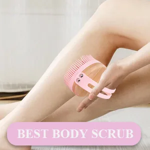 AEIOU Body Brush  Bamboo Back Scrubber for Show  Soft Brush with Loop Handle  Cellulite Treatment  Lymphatic Drainage(Pink) - FOOT