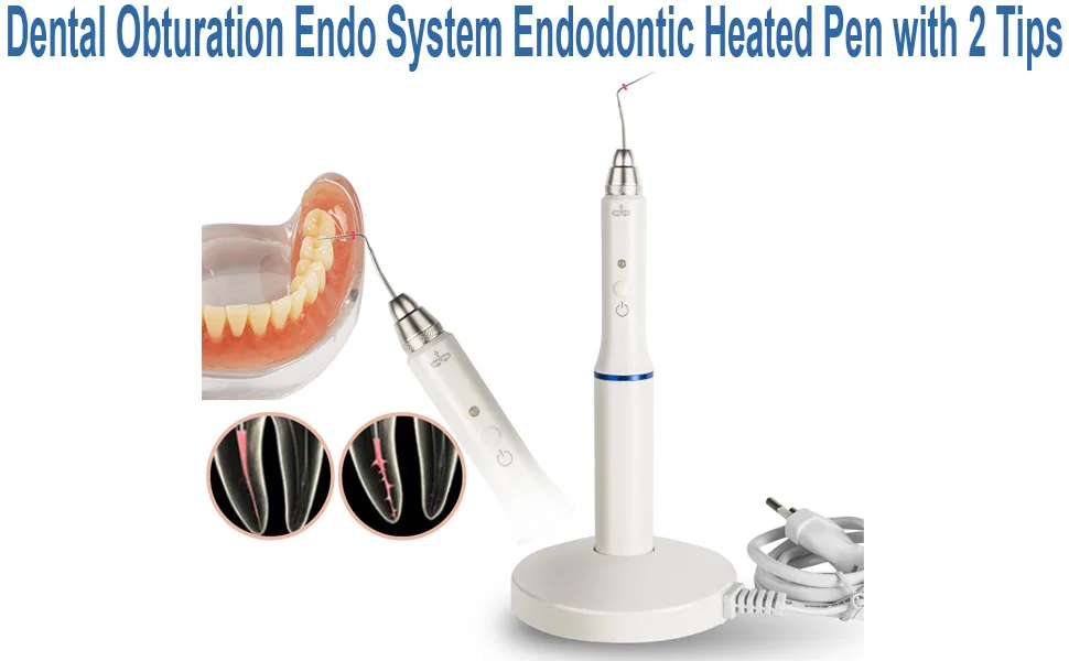 Teeth Gutta Percha Obturation System Pen  Cordless Heated Pen Oral Care Tools with Charging Base (US Standard) - Product