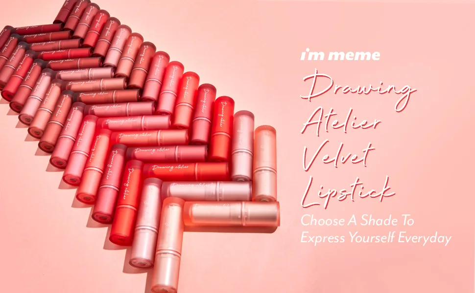 I'M MEME Velvet Lipstick - Drawing Atelier | Highly-Pigmented  Long-lasting  Velvet-matte Finish  15 Alluring  0.12 Oz - product information 15