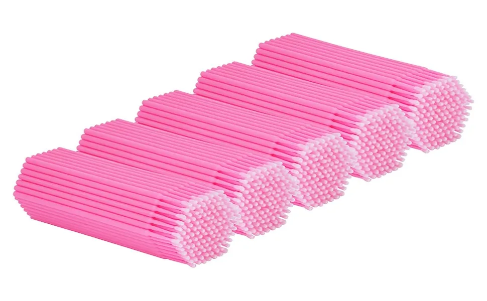 1200PCS Disposable Micro Applicators Brush for Eyelash and Make up Brushes and Personal Care Microswabs Pink (Head Diameter: 2.0mm) - Disposable Eyelash Brushes