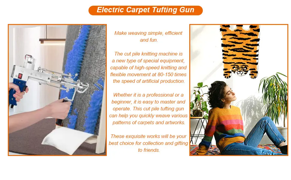 Rug Tufting Gun  2 in 1 Cut Pile & Loop Pile  High Speed Handheld Rug Carpet Weaving Machine  Needle Speed Adjustable  Embroidery Tool Kit  100-240V  7-20mm - LED Face Skin Light