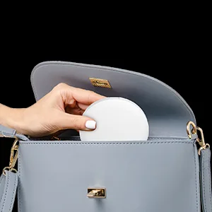 SHEGINEL 1X/5X Compact Mirror with Light  LED Compact Mirror Rechargeable  LED Lighted Travel Makeup Mirror  Handheld  Double Sided  Dimmable  Light Up Pocket Mirror for Travel  Handbag (3.5 Inch) White - hand held mirror travel mirror with light portable makeup mirror travel magnifying mirror with light