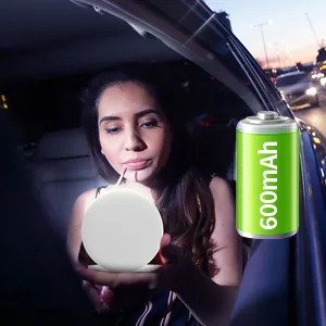 SHEGINEL 1X/5X Compact Mirror with Light  LED Compact Mirror Rechargeable  LED Lighted Travel Makeup Mirror  Handheld  Double Sided  Dimmable  Light Up Pocket Mirror for Travel  Handbag (3.5 Inch) White - stoner room decor travel makeup mirror compact mirror bulk compact mirror with light portable mirror