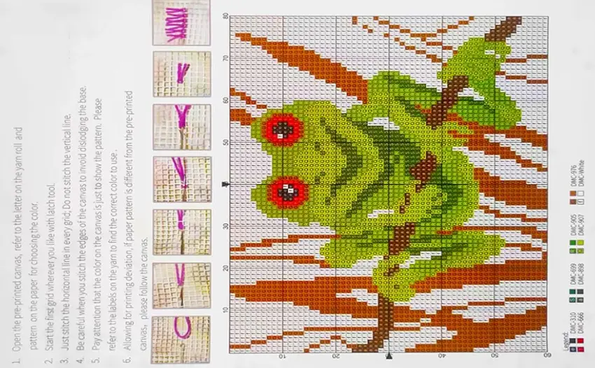 Rug Hooking Kits  Latch Hook Kits for Adults  Tree Frog Latch Hook Rug Kits for Kids  with Latch Hook and Preprinted Canvas - latch hook kits for adults