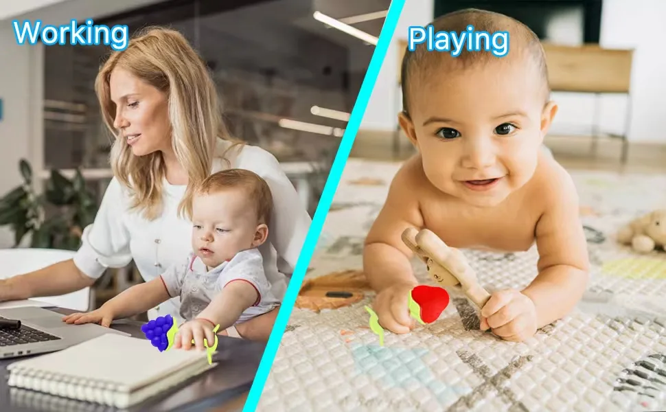 TEKSTAR Baby Teething Toys Silicone Fruit Shape Teethers  Freezer Safe BPA Free  Soothe Babies Gums Set for Infant and Toddler - product information 3