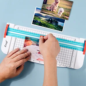 Ecraft Paper Cutter Trimmer with Vinyl Weeding Tool Set Weeder/Scraper/Spatula/Tweezers/Scissors Basic Tools Kit for Scrapbooking Lable Cardstock Coupon Letter DIY Art Crafting Cutting Splicing - Paper Cutter Trimmer