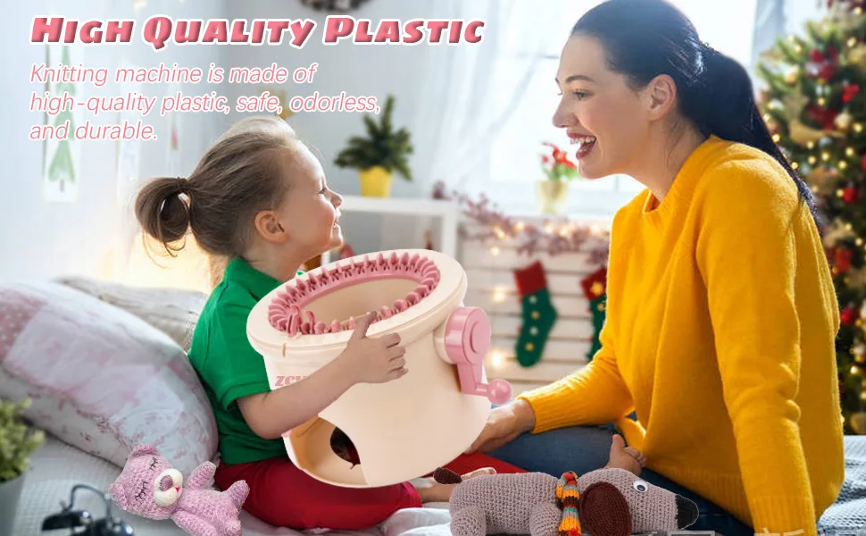 32 Needles Knitting Machine  Smart Weaving Loom Round Knitting Machines DIY Knitting Board Rotating Double Loom for Adults and Kids - Knitting Machine,32 Needles Knitting Machines