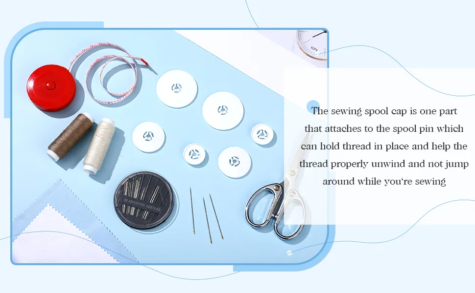 Spool Cap Sewing Machine Spool Pin Cap Small Medium Large Replacement Spool Cap Compatible with Brother  Babylock Sewing and Embroidery Machines  45 mm  35 mm and 25 mm  White(9 Pieces) - product information 3