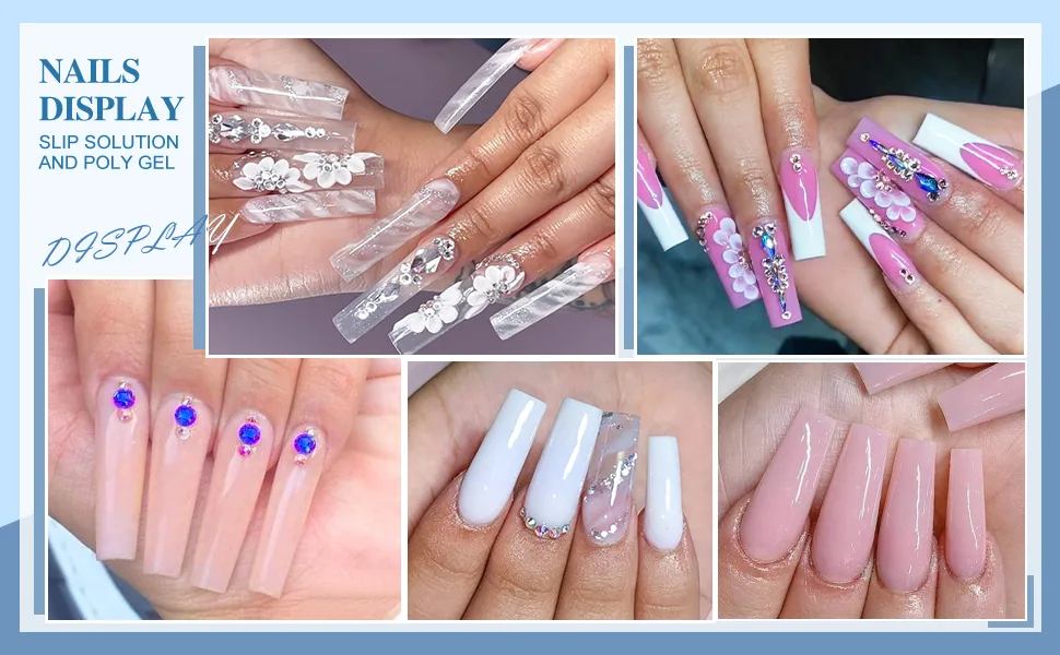 Morovan Poly Gel Slip Solution 150ml Poly Nail Gel Liquid Slip Solution with Brush Extension Nail Liquid Slip Solution Bottle Cap as A Cup Poly Gel Solution Liquid Easy DIY Gel Solution at Home - Some Tips for nail poly gel slip solution