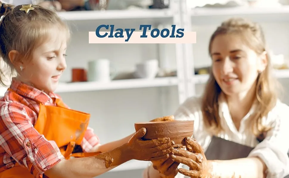 Pottery Tool Kit  18pcs Polymer Clay Tools  Modeling Clay Sculpting Tools Kit  Ceramics Tools  Trimming  Embossing Pattern  Smooth Wooden Handles Pottery Tools - modeling clay for sculpting